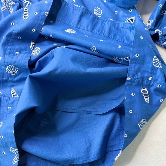 Lilly Pulitzer Maisha Long Sleeve
Eyelet Top Blue Shell Collector Embroider Sz M - Picture 7 of 9